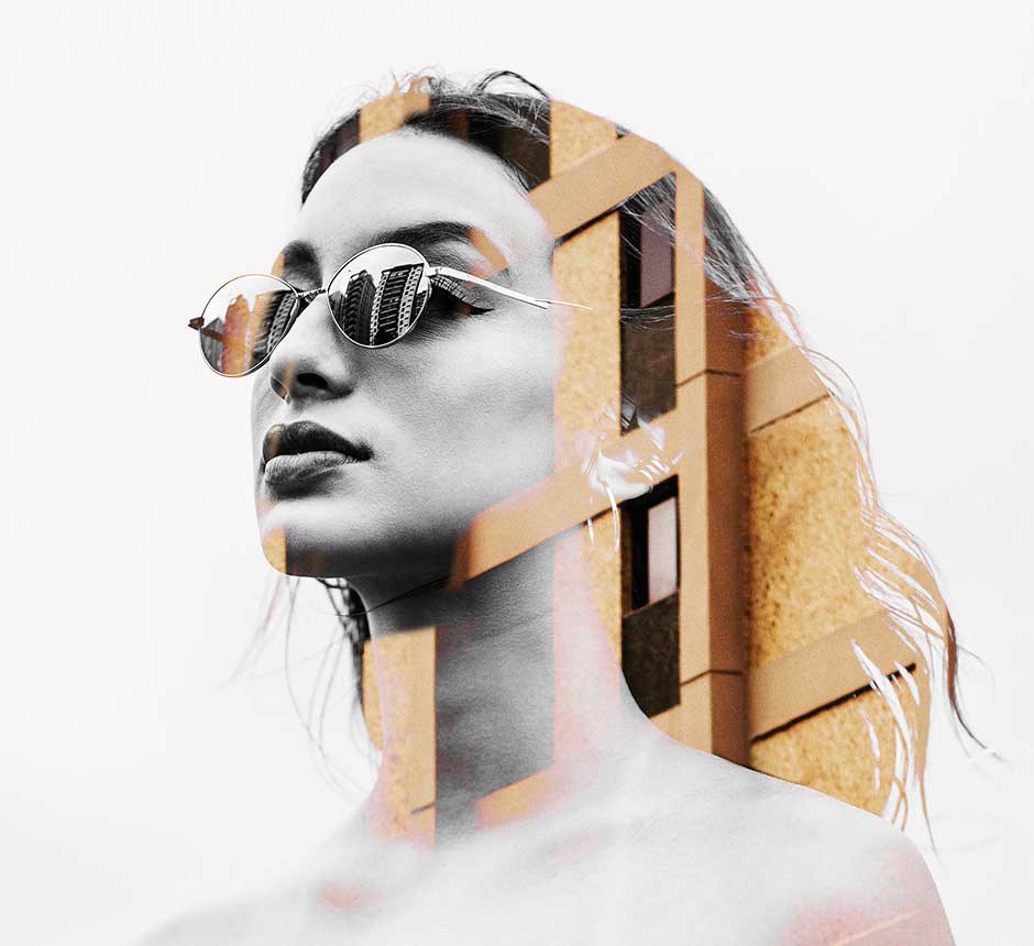 Woman wearing Sunglasses